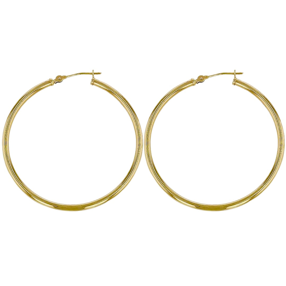 4cm Nude Hoop Earrings