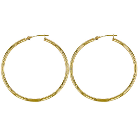 4cm Nude Hoop Earrings