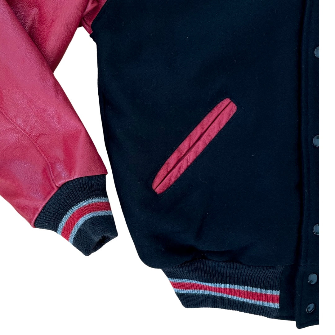 Letterman Jacket - Black/Red
