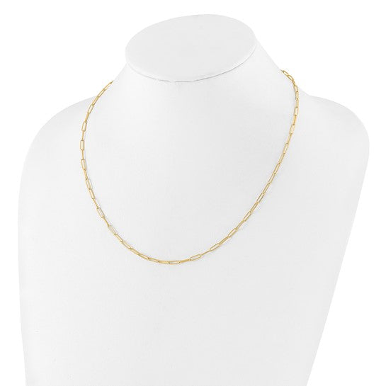14k Rounded Paperclip Necklace