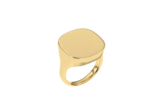 The Franca Touch Signet Ring - Custom Gold Engraving | Also, Freedom