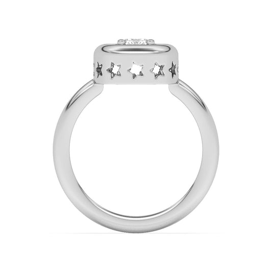 Mini Leo Puff Ring - Silver