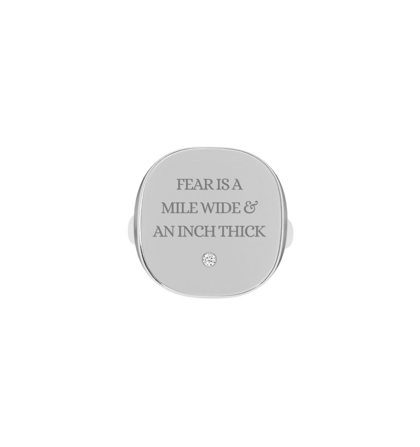 The Franca Ober Signet Ring - Fear - Silver, GP