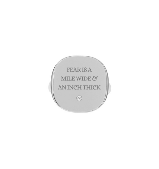 The Franca Ober Signet Ring - Fear - Silver, GP