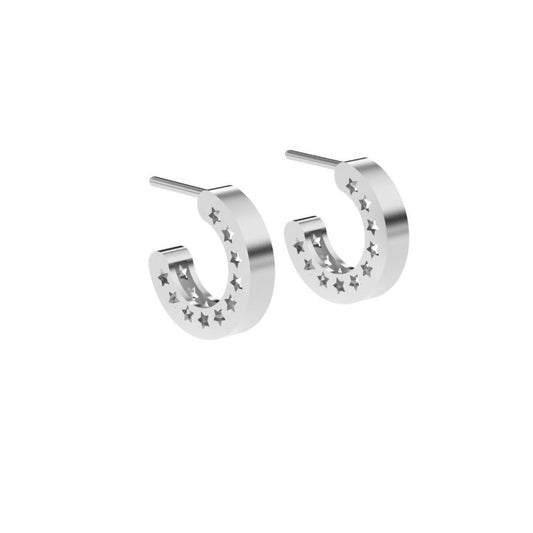 Mini Sprinkle of Courage Hoop Earrings | Silver