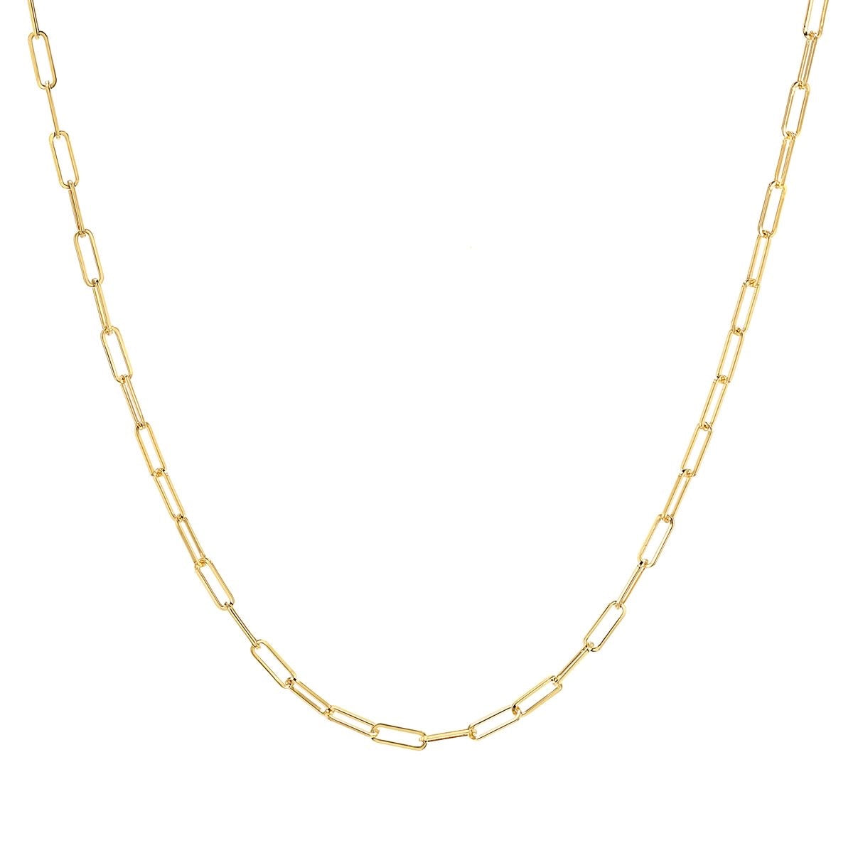 14k Paper Clip Chain | 16 inch