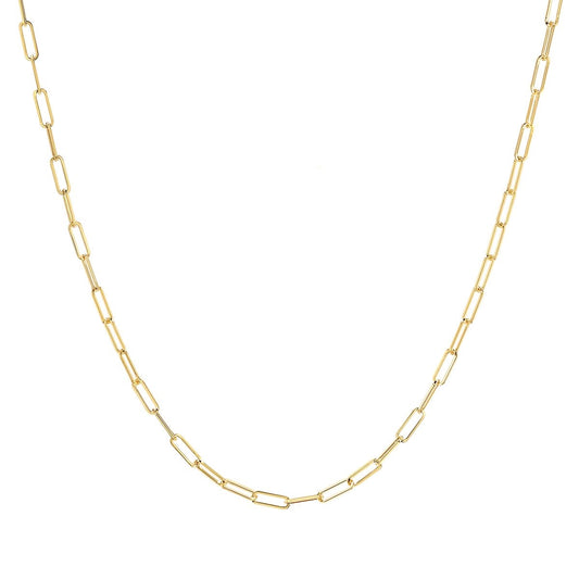 14k Paper Clip Chain | 18 inch