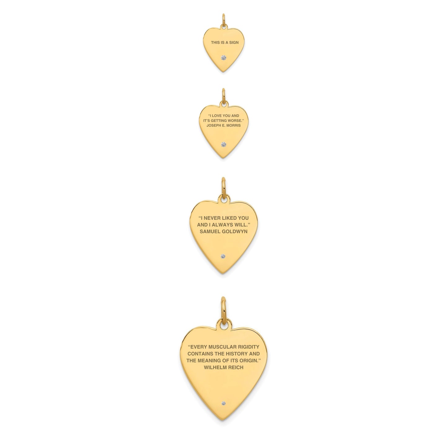 Whole Heart Never Charm (4 Sizes)