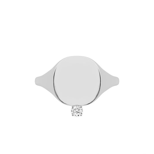 The Franca Floating Round Solitaire Diamond Ring - WG | Also, Freedom