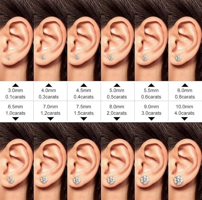 The Espresso Martini Diamond Studs - Natural - 11 Sizes