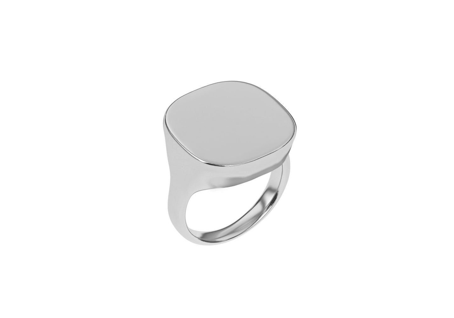The Franca Ober Signet Ring - Silver & 18k Vermeil