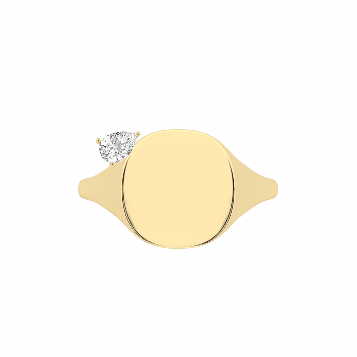 The Franca Floating Pear Diamond Ring