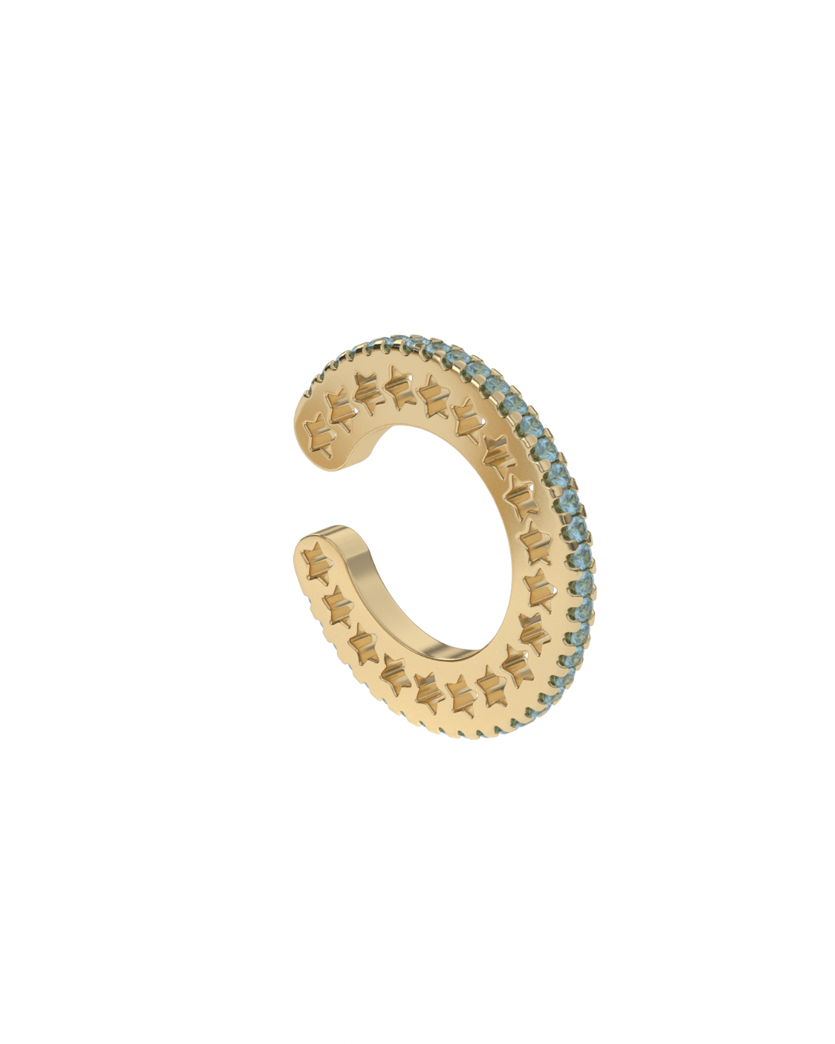 Sprinkle of Courage Ear Cuff- Aquamarine