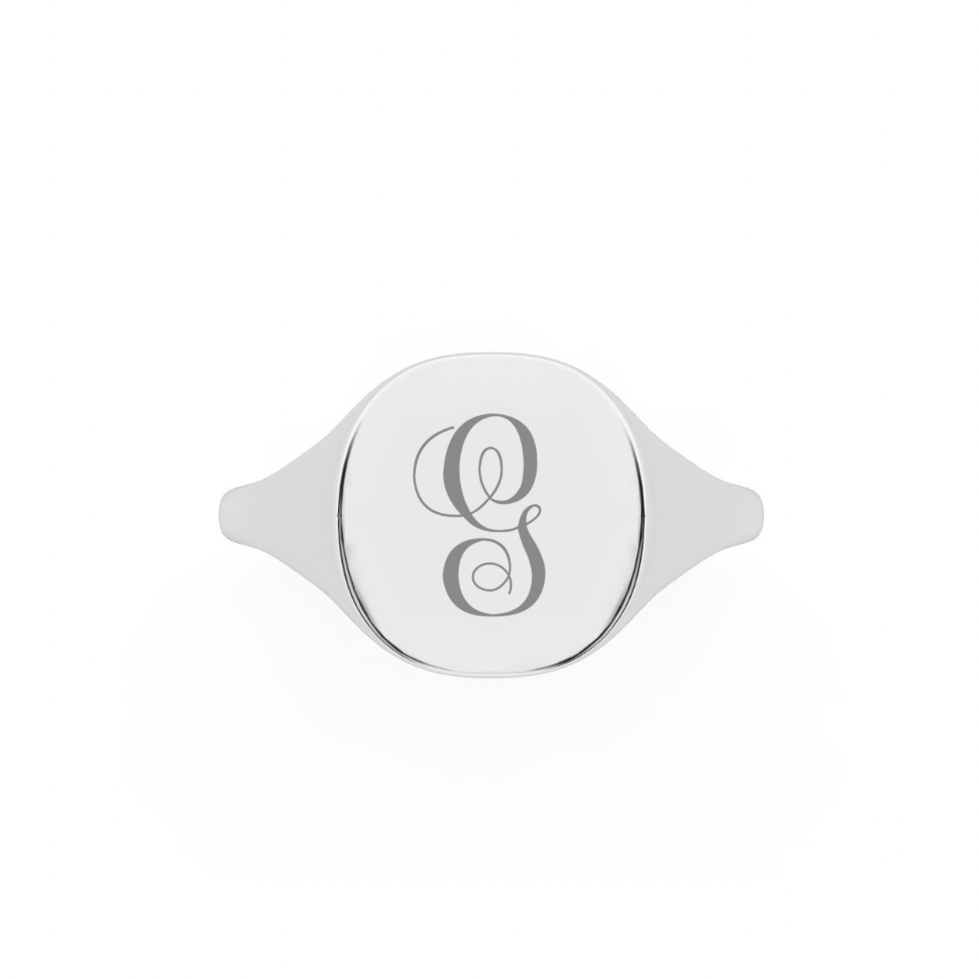 The Franca Squared Signet Ring | Silver