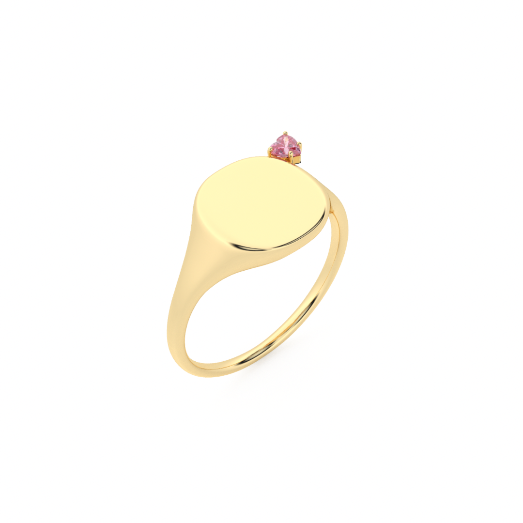 The Franca Heart Ring | Yellow Gold - Also, Freedom