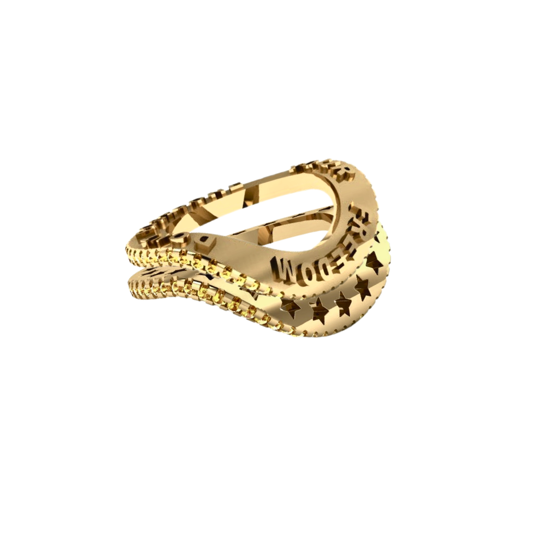 Wave DPYF Ring- Yellow Diamond - Also, Freedom