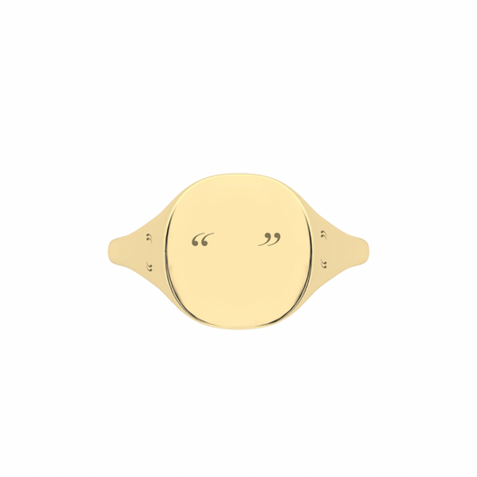 The Franca Message Signet Ring - Customized Engraving