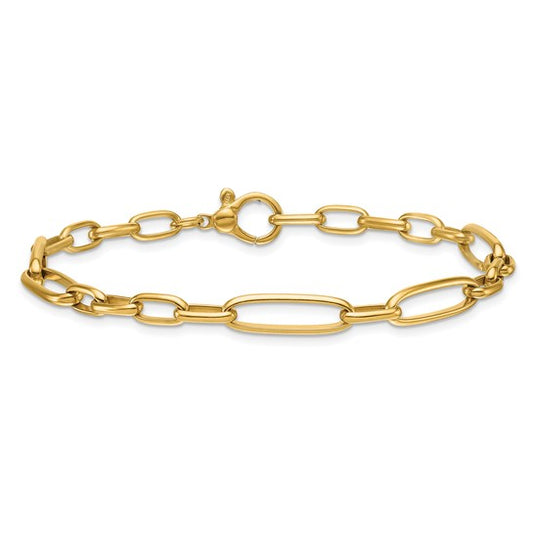 18k Mixed Link Bracelet/Anklet
