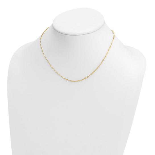 14k Paperclip + Infinity Mixed Link Necklace