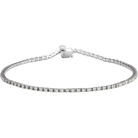 14k Love All Tennis Bracelet 1CTW