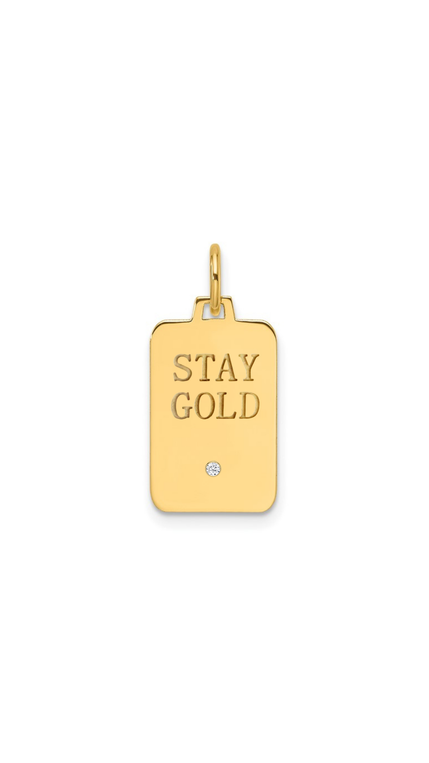 Stay Gold Charm