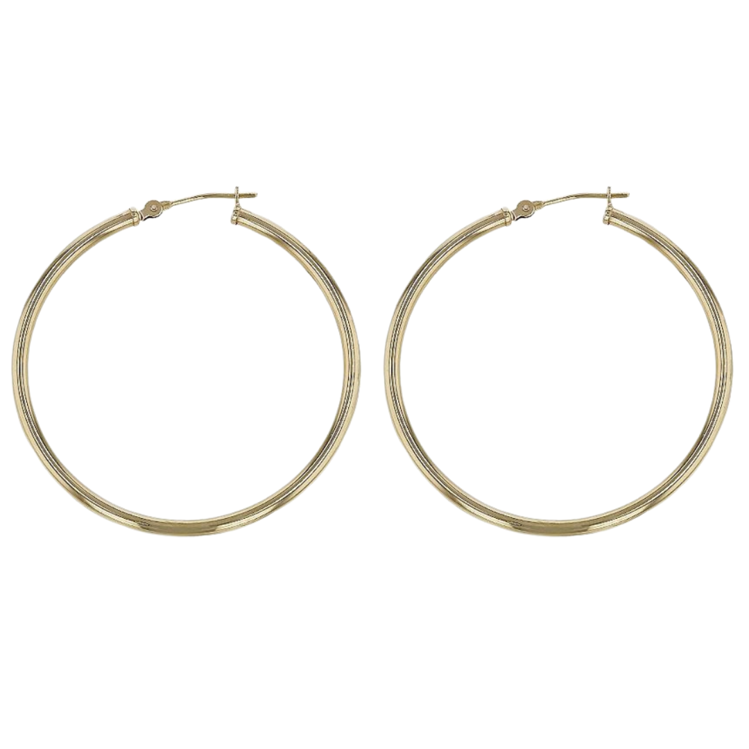 3cm Nude Hoop Earrings