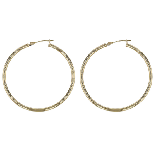 3cm Nude Hoop Earrings