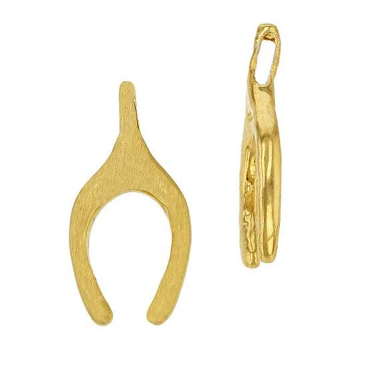 14k Vermeil Gold Wishbone Charm