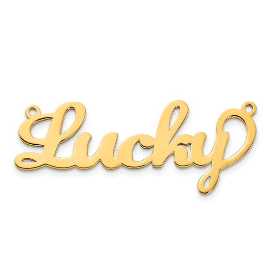 The Dainty Name Charm on Chain