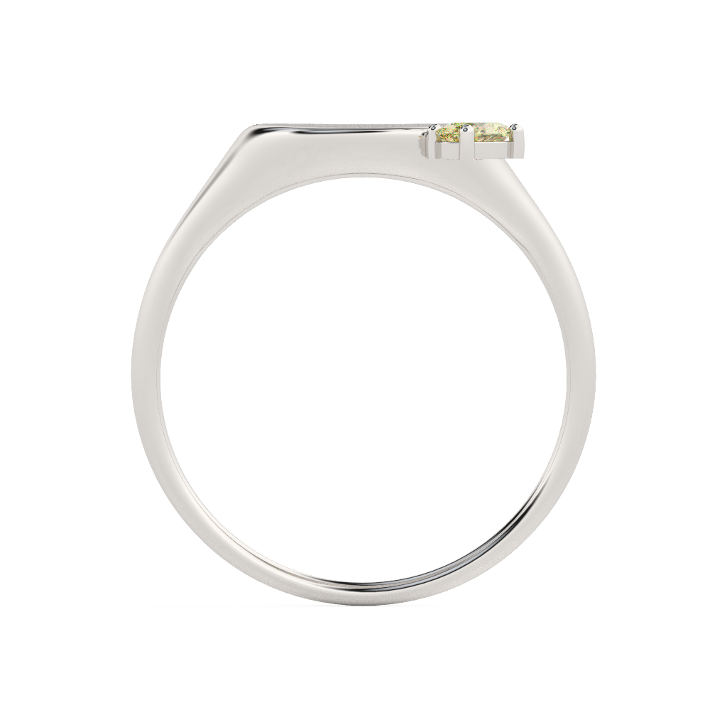 The Franca Floating Diamond, White Gold Ring - Also, Freedom