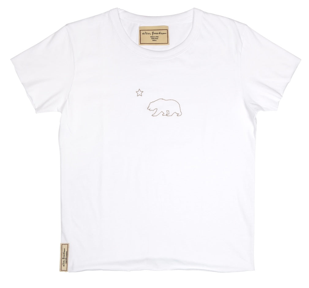 California Bear Flag, Baby Girl Tee - Also, Freedom