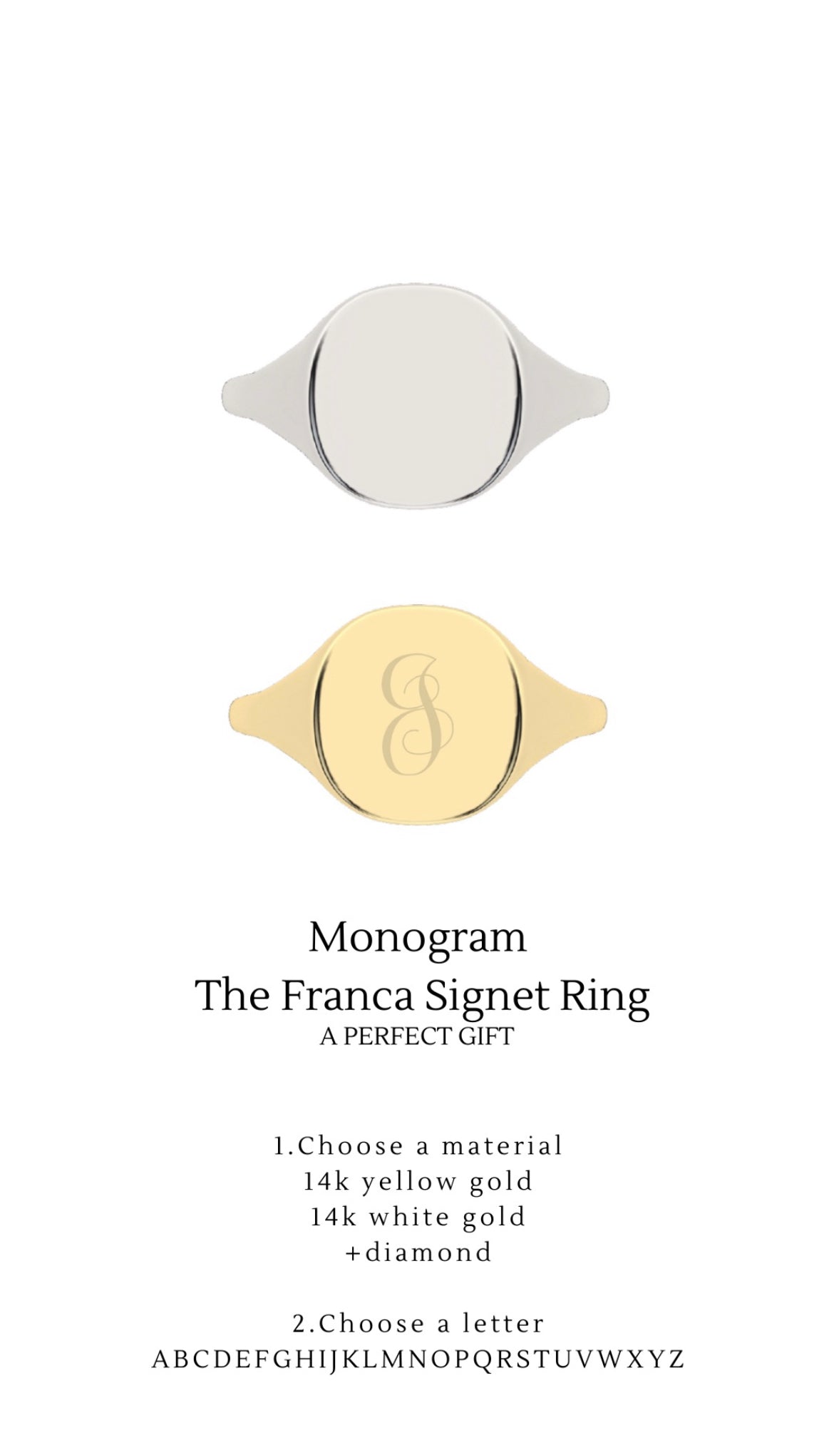 The Franca Squared Signet (Pinky) Ring - Also, Freedom