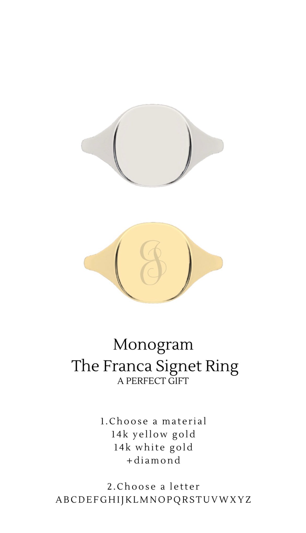 The Franca Squared Signet (Pinky) Ring - Also, Freedom