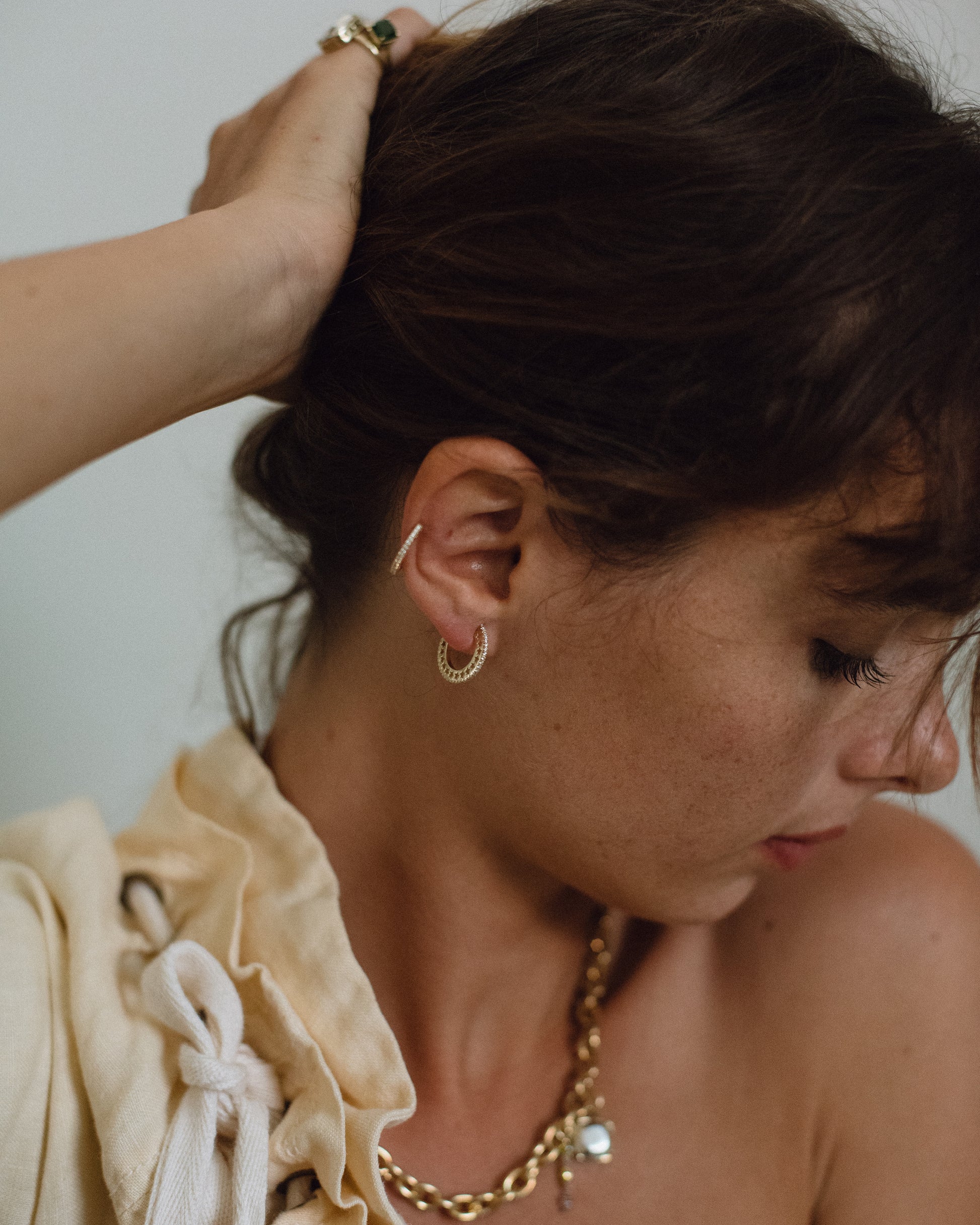 Sprinkle of Courage Ear Cuff- Pink Sapphire - Also, Freedom
