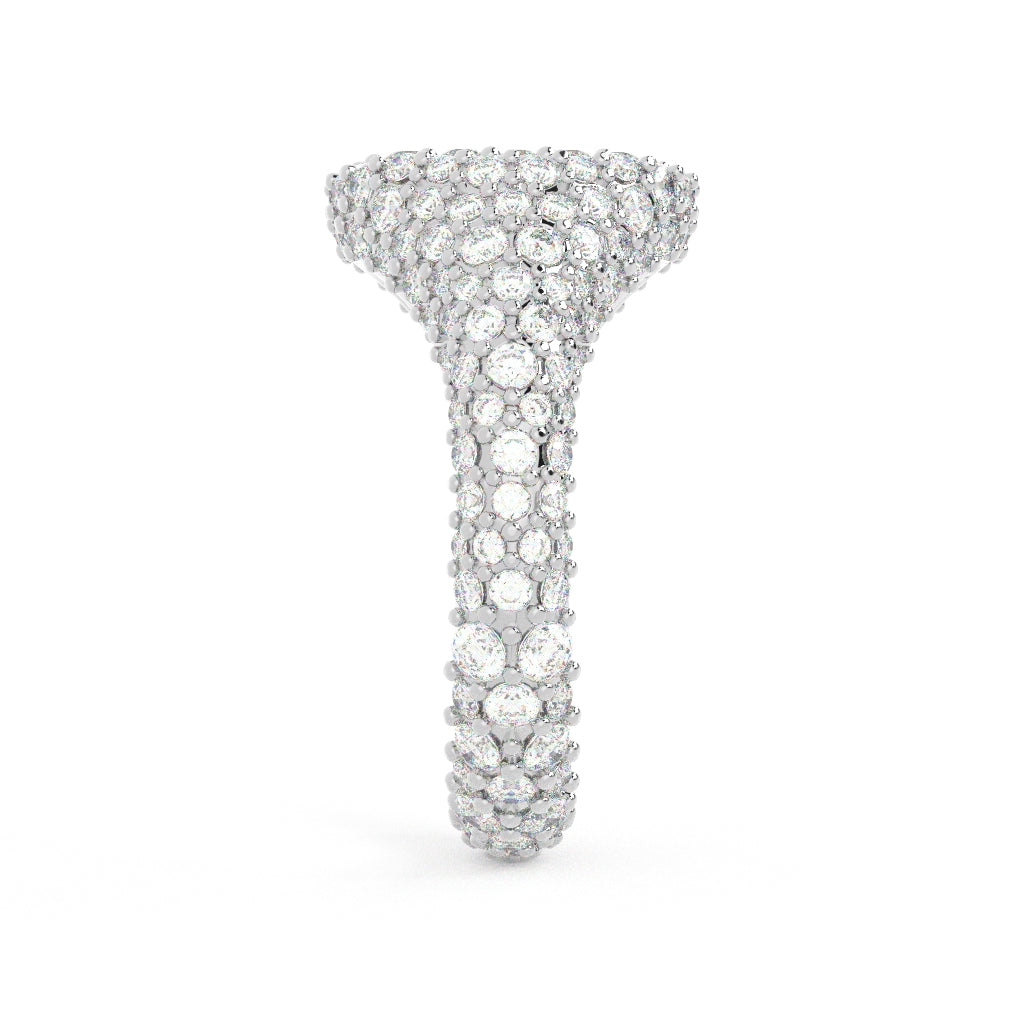 The Franca Squared Signet Full Pavé Ring - Also, Freedom