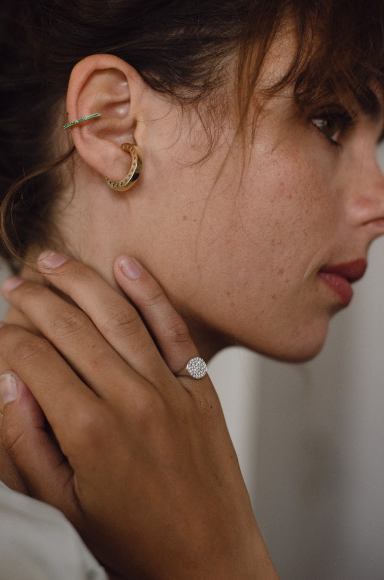 Sprinkle of Courage Ear Cuff- Emerald - Also, Freedom