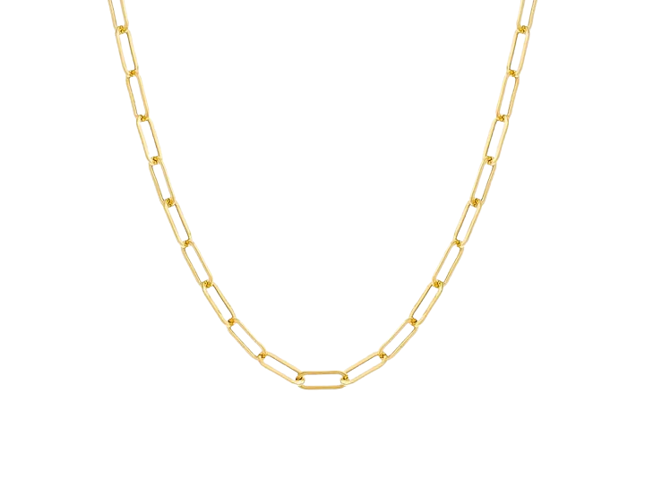 Paper Clip Chain | 14k Gold | 16 inch - Also, Freedom