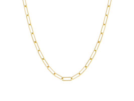 Paper Clip Chain | 14k Gold | 16 inch - Also, Freedom