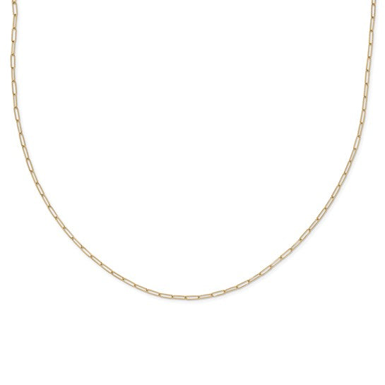 14k Rounded Paperclip Necklace