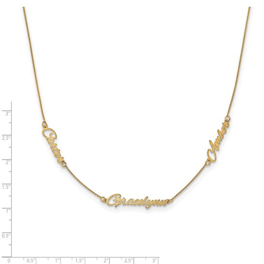Three Name Necklace