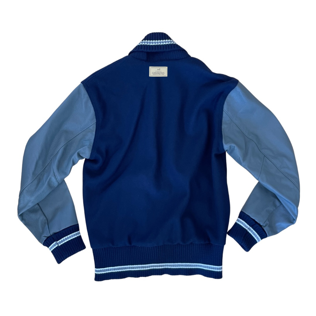 Letterman Jacket - Navy Blue/Grey