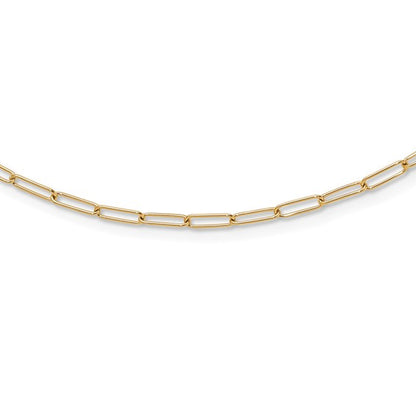 14k Rounded Paperclip Necklace