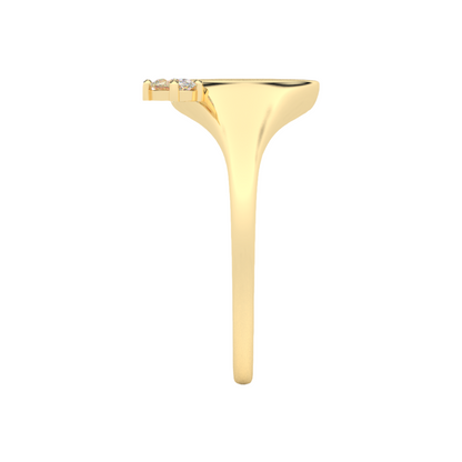 The Franca Floating Diamond Ring - 18k Vermeil - Lab