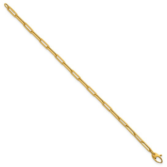 14k Fine Paperclip Anklet