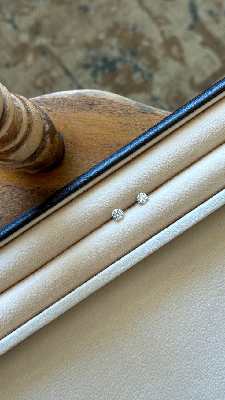 The Espresso Martini Diamond Studs - Natural - 11 Sizes