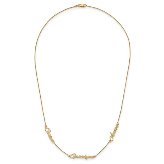 Three Name Necklace