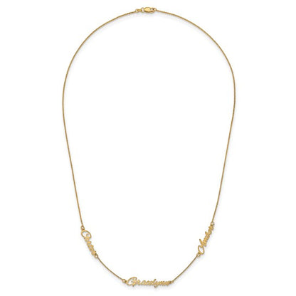 Three Name Necklace