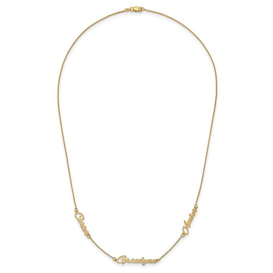 Three Name Necklace