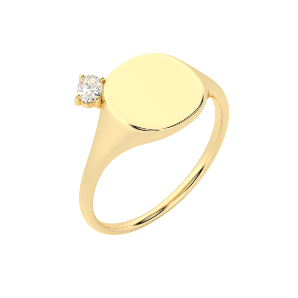 The Franca Floating Diamond Ring - 18k Vermeil - Lab