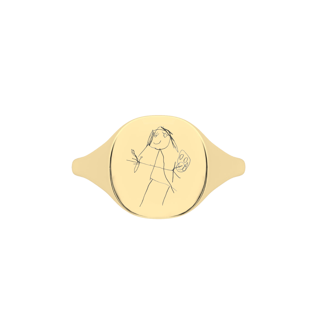 The Franca Touch Signet Ring - Custom Drawing